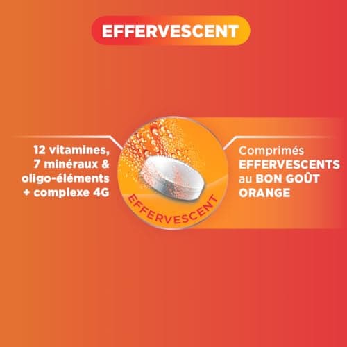 Forté Pharma - Multivit' 4G Effervescent Energy | Food Supplement Form and Tone - 12 Vitamins and 7 Minerals | 60 Effervescent Tablets - Image 4