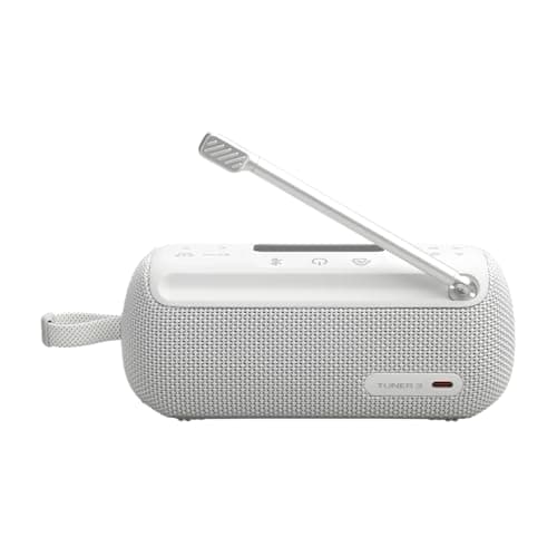 JBL Tuner 3 Portable Dab/Dab+/FM Radio with Bluetooth, 6 Presets, 15 Hours Battery Life, IP68 Waterproof, Auracast Multi-Speaker Connection, Compatible with JBL Portable App, White - Image 6