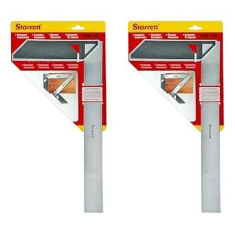Starrett Square (Pack of 2) - Right Angle Ruler - Stainless Steel - 200mm