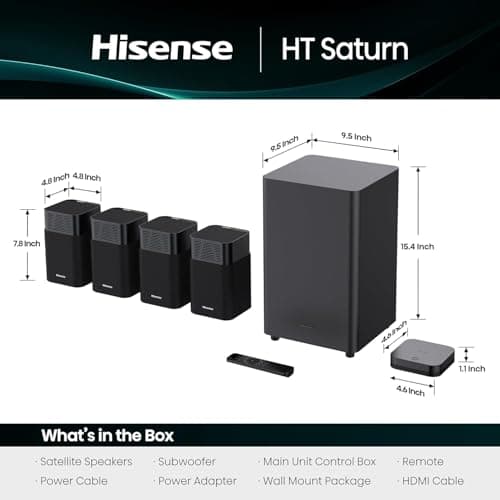 Soundbar Hisense 20015127 HT SATURN 4.1.2 Subwoofer wireless Black - Image 4
