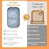 ENSINE Air Fryer Accessories For Philips Dual Basket 1000 Series 7.1L, 3 Pcs Customized Air Fryer Silicone Liners For Philips Na154/09, Reusable Inserts,non-stick, Dishwasher Safe, Grey - Image 7