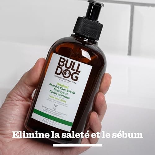Bulldog SKINCARE Nettoyant 2 en 1 Barbe et Visage pour hommes, 300ml, enrichi à l'aloe vera, pour tous les types de barbe, élimine la saleté et le sébum. - Image 8