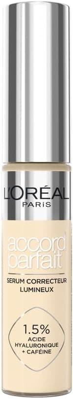 L'Oréal Paris Luminous Correcting Serum - Corrects Dark Circles & Moisturizes - Formula with Hyaluronic Acid & Caffeine - Perfect Match - Shade: 0.5D - 12 ml