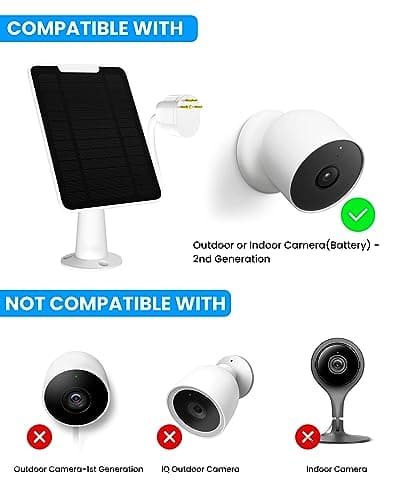 4 x 6W Solar Charger Compatible with Google Nest Cam Outdoor Indoor (Battery Version), Solar Powered, IP65 - Image 4