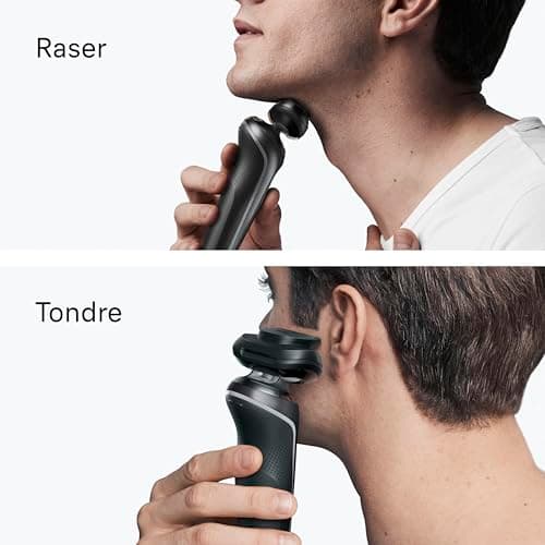 Braun Rasoir Electrique Homme Series 6 62-G1200SI Gris, Etanche, Lames Flexibles Pour Raser Doucement La Barbe et Le Visage, 2 Modes De Rasage, Tondeuse De Précision, Coffret Avec Brosse De Nettoyage - Image 6