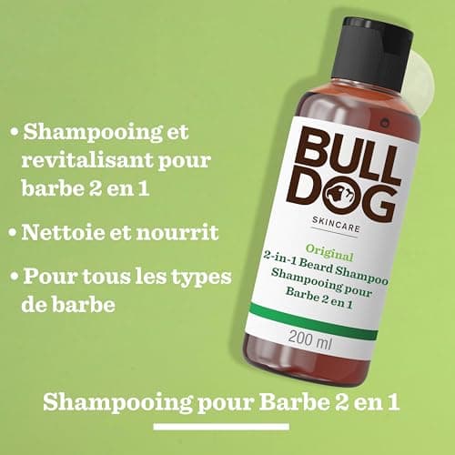 Bulldog Skincare Original Shampooing et revitalisant pour la barbe, Soin pour hommes, Revitalisant pour une barbe plus douce et plus souple, 200 ml - Image 4