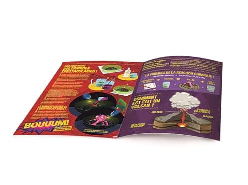 Clementoni | Science & Play – Volcanic Experiments for Children 8+ | Fluorescent Science Kit with UV Torch and Neon Pigment | Eruptive Volcano Creation | Chemistry Geology Educational Activity - Image 6