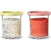Ninja Creami Deluxe Ice Cream Jars, Set of 2, Authentic Ninja Accessory, BPA Free & Dishwasher Safe, Coloured Lids, 500 ml, Clear/Coral/Yellow, XSKPNTLD2EUUK - Image 3