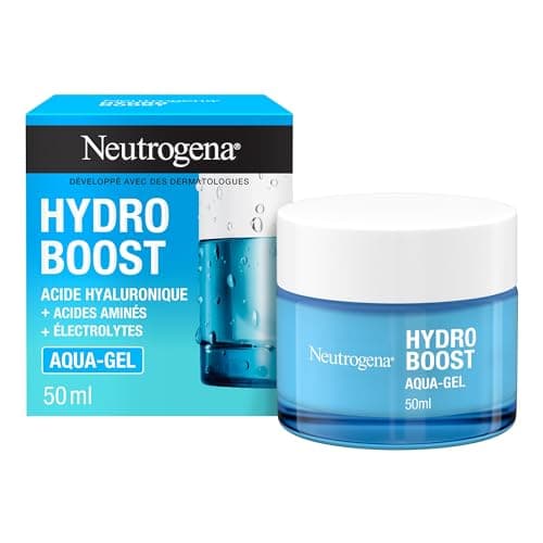 Neutrogena – Aqua-Gel Hydro Boost (pot de 50 ml) – Crème hydratante pour tous types de peaux à l'acide hyaluronique – Gel hydratant pour un teint frais et éclatant - Image 3