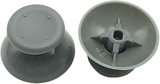 Microsoft Lot de 2 joysticks analogiques noirs/gris for manette Microsoft Xbox 360, capuchons de joystick, tête de champignon(Gray)