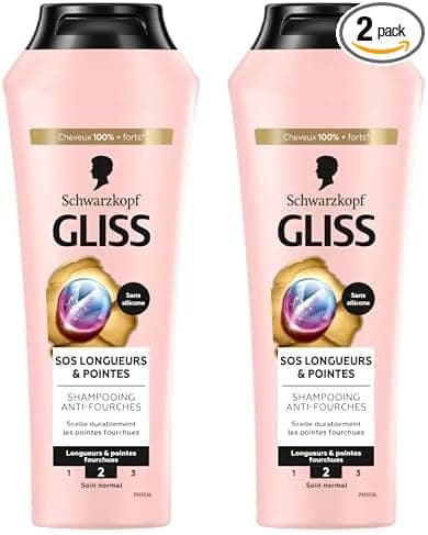 Schwarzkopf - Gliss - Shampoo SOS Length & Ends - Anti-split ends - Repairs & strengthens hair fibre - For Split Ends and Lengths - 91% Natural Ingredients - 250ml - Image 1