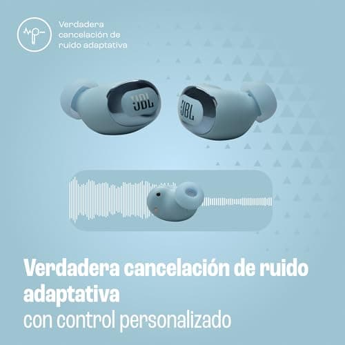 JBL Live Buds 3, Écouteurs sans fil, Bluetooth, jusqu'à 40 h d'autonomie, Réduction de Bruit Active, son haute fidélité JBL Signature, étanches à l'eau IP55, bleu - Image 6
