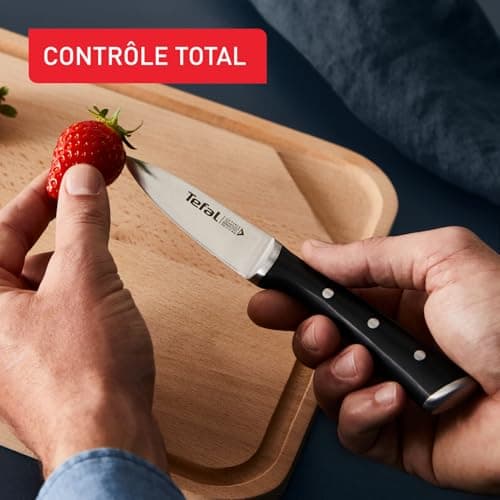 Tefal Ice Force K232S574 6-Piece Kitchen Knife Block + 5 Knives German Stainless Steel Blade 10 Year Guarantee High Performance Cutting and Cutting Edge - Image 7