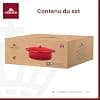 Gerlach Le Creuset 1760 Casserole Dish 5.5 L Cast Iron with Lid for All Ovens Natural Red - Image 5