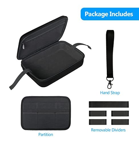 JSVER Storage Bag for GoPro Hero 13/12/11/10/9/8/7, Case for AKASO Camera/Osmo Action 3 EVA Action Camera Case Covers for All GoPro Cameras and Accessories-Black, Black, Travel bag - Image 6
