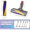 Brush for Dyson V7 V8 V10 V11 V15 Turbo Roller Brush Head with LED Light for Dark Areas, Effective Cleaning On Hard Floors - Image 3