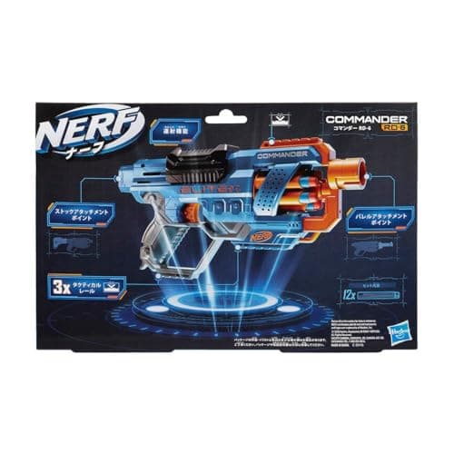 Nerf Elite 2.0 Commander RD-6 Foam Dart Blaster with Rotating Barrel and 12 Darts Toy for Kids, Girls and Boys Aged 8+ (Pack of 2) - Image 4