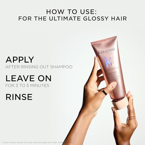 KÉRASTASE Gloss Absolu - Fondant Insta Glaze - Après-Shampoing Brillance - Cheveux Ternes - Acide Hyaluronique, Acide Glycolique et Rose Sauvage - Cheveux Longs et Sujets aux Frisottis - Image 8