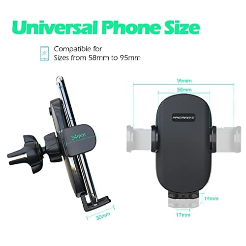 ARCANITE Simple Mobile Phone Holder for Air Vent, Universal Fit for Use in Cars - Image 7