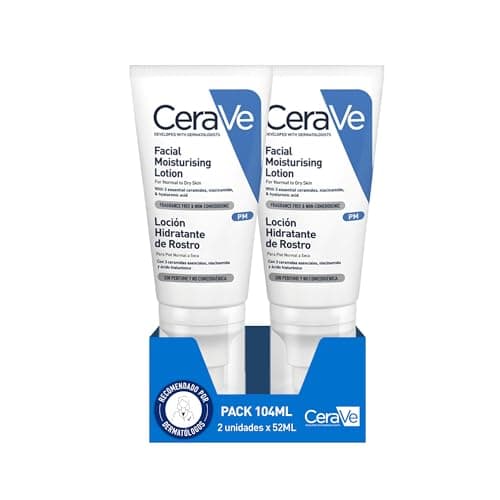 CeraVe, PM Lot de 2 lotions hydratantes pour le visage 52 ml pour peaux normales à sèches, hydrate et restaure la barrière protectrice de la peau, enrichie en essentiels - Image 3