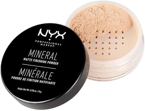 NYX Professional Makeup Poudre de Finition Minérale, Poudre Libre, Fini Mat, Contrôle de la Brillance, Teinte : Light/Medium - Image 2