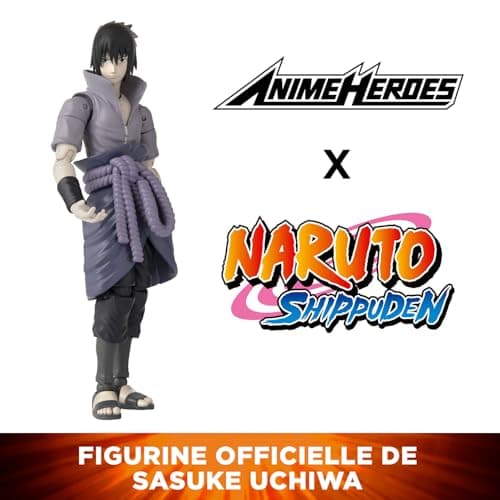 Bandai - Anime Heroes - Sasuke Uchiwa Figurine - Naruto Shippuden - Anime Heroes Action Figure 17 cm - Official Manga Naruto Licence - Articulated Sasuke Figurine - Child Toy 4+ - 36902 - Image 4