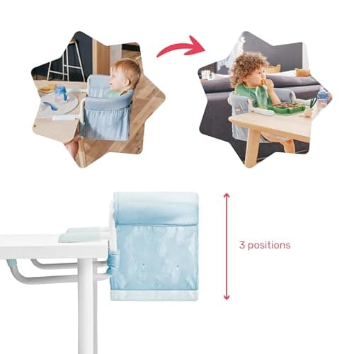 Badabulle Baby Table Seat with 3-Point Harness, Comfortable, Ultra Compact Folding to Take Anywhere, From 6 to 36 Months or 15 kg - Image 5