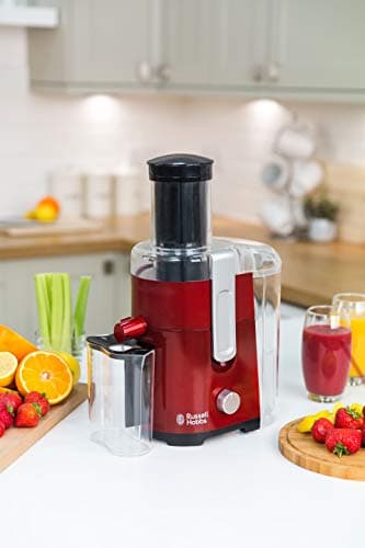 Russell Hobbs Juicer [Fruit and Vegetables] Desire Red (XL Fireplace for whole fruit & vegetables, 2 speeds, juice pitcher 750 ml, 2 litre pulp tank, BPA free) Juice extractor 24740-56 - Image 3