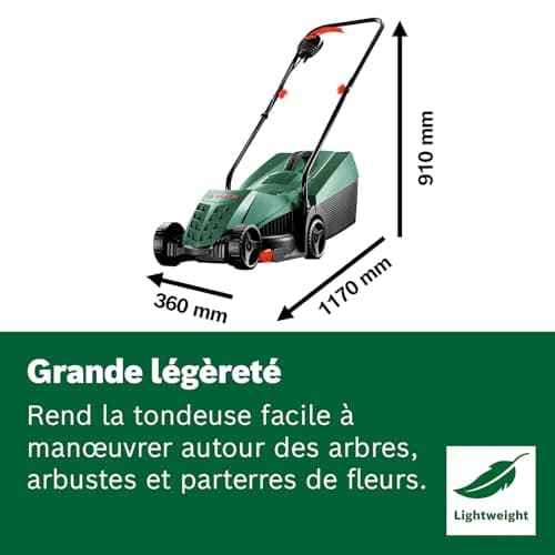 Bosch Tondeuse à Gazon Filaire EasyRotak 32-235 (Moteur de 1 200 W, Largeur de Coupe : 32 cm, bac de ramassage 31 litres, pour Les Petits Jardins) - Image 8