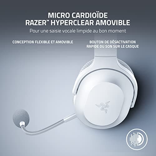 Razer Barracuda X - Multiplatform Wireless Gaming Headset (SmartSwitch Dual Wireless, Ergonomic Design, Triforce 40mm, Cardioid Microphone, 50H Battery, USB-C) Mercury White - Image 7
