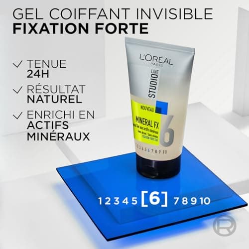 L'ORÉAL PARIS - Strong Hold Styling Gel - Enriched with Mineral Actives - Residue-free 24-Hour Hold - All Hair Types - Studio Line Mineral FX - 150 ml - Image 4