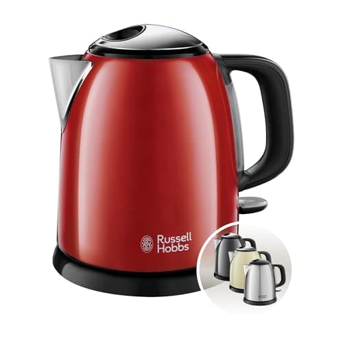 Russell Hobbs 24992-70 Colours Plus Electric Kettle Red (1L, Fast Boiling, Perfect Flow, Visible Water Level, Anti-Limescale Filter, Energy-Saving) - Image 3