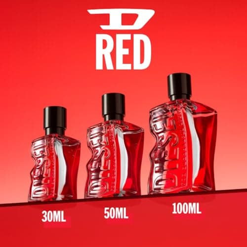 Diesel - D Red - Eau de Parfum Gift Set - Aromatic Fern Fragrance for Men - Fresh and Sensual - Grapefruit, Provence Lavender & Sandalwood - Long-Lasting - 50ml & 10ml - Image 8