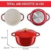 TEFAL E2544604 Air Casserole Dish Light 24 cm Cast Aluminium Red, Suitable for All Heat Sources Including Induction - Image 5