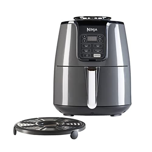 NINJA Air Fryer, 3.8L, 4-in-1, Oil Free, Air Frying, Roasting, Dehydrating, Dishwasher Safe Nonstick Basket, 2-4 Servings, Digital, Grey and Black, AF100EU - Image 5