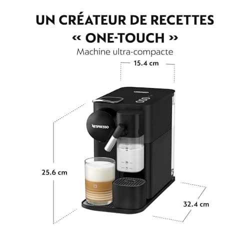 De'Longhi Nespresso Lattissima One Evo EN510.B, Capsule Coffee Machine, Espresso and Cappuccino, 1450 W, Black - Image 5