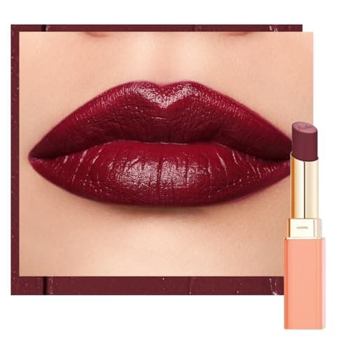 Oulac Rouge à Lèvres Satiné Mat - Burdeos lèvre, Fini Satin Mat, Couleur Intense - Texture Douce et Glissante, Tenue Longue, Sans transfert, Hydratant, Maquillage Lèvres, Végan, 4,3g SG13 Burgundy - Image 2