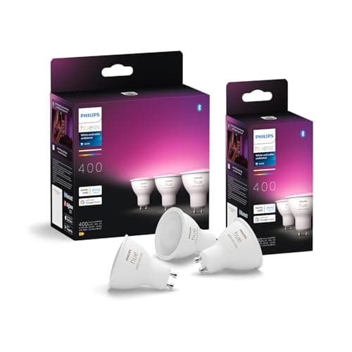 Philips Hue White and Color Ambiance Smart LED Bulb, Pack of 5, GU10 Base, 400 Lumens, Bluetooth Compatible, Works with Alexa, Google Assistant and Apple HomeKit - Image 4
