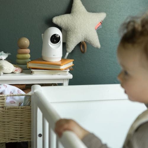 BÉABA, Zen Plus 2 Babyphone Camera – 360° Rotatable Camera, 5 Inch HD Display, Night Vision, Walkie-Talkie, Thermometer, 8 Lullabies, 300 m Range, 20 Hour Battery Life, 4 Connectable Cameras, White - Image 8
