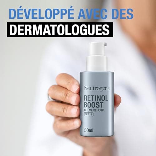 Neutrogena – Crème de Jour Retinol Boost SPF 15 (flacon-pompe de 50 ml) – Soin visage au rétinol pour combattre les signes visibles du vieillissement – Crème hydratante avec protection solaire - Image 4