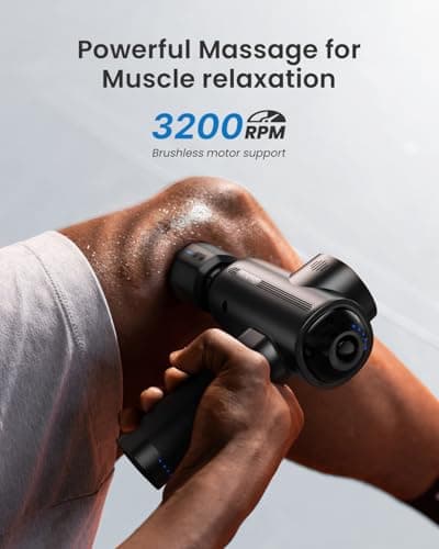 Muscle Massage Gun, RENPHO Massage Gun with Hot and Cold Head, Electric Massager with 5 Massage Heads, Ultra-Quiet Type-C Charging - Image 7