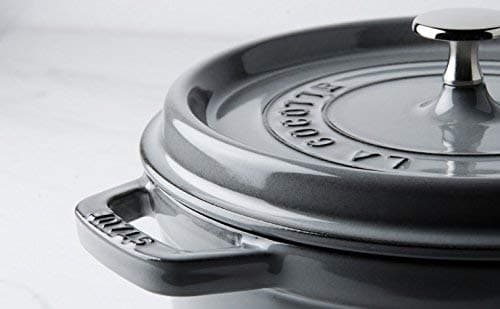 STAUB Enamelled Cast Iron Casserole Dish with Lid, Suitable for All Heat Sources Including Induction, 4 to 5 People, Oval, 29 cm, 4.25 L, 6.3 kg, Graphite Grey - Image 5