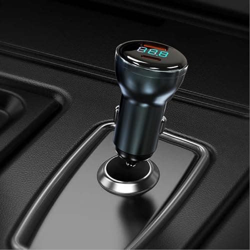 Adaptateur USB de voiture, chargeur de téléphone de voiture | Adaptateur automatique de charge USB rapide de 100 W - Bloc de charge rapide automobile PD30W avec écran numérique pour hommes et femmes - Image 3