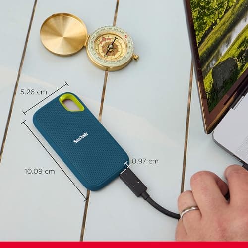 SanDisk Monterey Extreme Portable NVMe SSD 8TB (up to 1050MB/s Reading, 1000MB/s Write, USB-C, IP65 Rated Dust and Water Resistance, Convenient Carabiner) - Image 8