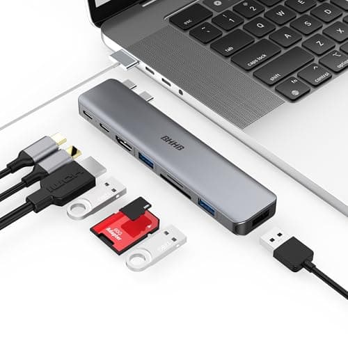 USB C Hub, Adapter for MacBook Pro Air 8 in 2 Adapter for Mac with 4K HDMI, 100W 40Gbps Thunderbolt, USB-C, USB 3.0/2.0, SD/TF Port, USBC Dock for M3 M2 M1 2024 2023 2022 2021 (M81 4K 30Hz) - Image 3