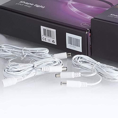 Wicked Chili 2.5m DC Power Extension Cable Compatible with Philips HUE Lightstrip Plus (White and Color Ambiance) V3 and V4 (Purple Packaging) for AC Adapter S020YM2400083, White - Image 7