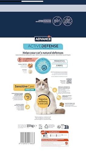 Advance Cat Adult Sensitive Sterilized - Dry Food for Adult Cats Sterilized with Digestive Sensitivities to Salmon - 10 kg - Image 5