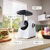 Bosch, MultiPower Series 4 Meat Grinder Powerful 1900 Watt Motor Meat Grinder Sausage Topper, White, MFWS420W - Image 4