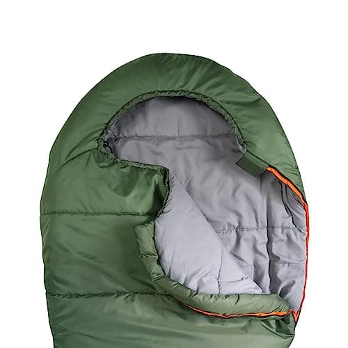 Amazon Basics Sleeping Bag for Camping Hiking Cold Weather Lightweight Mummy Style Olive Green - Image 7