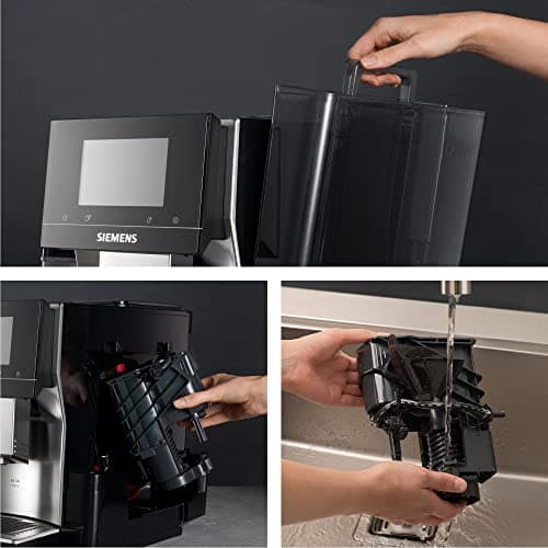 Siemens Electroménager machine à café automatique connectée EQ. 700, Display iSelect, coffeeWorld, bac à lait intégré, Home Connect, noir/inox, TQ707R03 intégral - Image 6